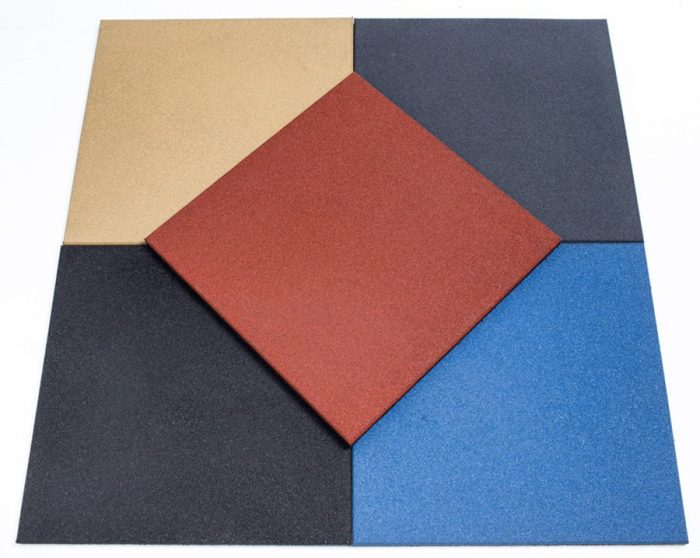 Rubber Flooring Tile Red