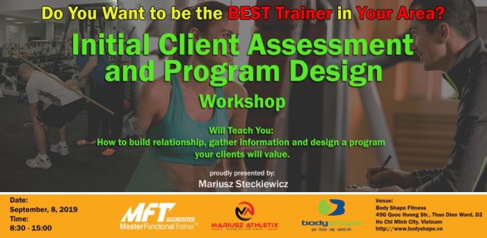 INITIAL  CLIENT ASSESSMENT AND PROGRAM DESIGN Workshop